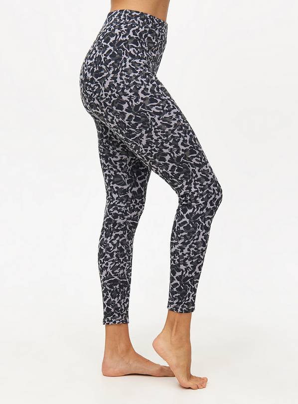 Grey Animal Print Maximum-Warmth Thermal Leggings L