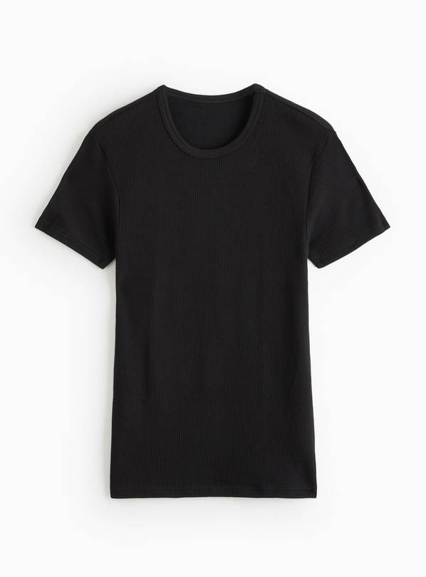 Black Maximum-Warmth Short Sleeve Thermal T-Shirt XS