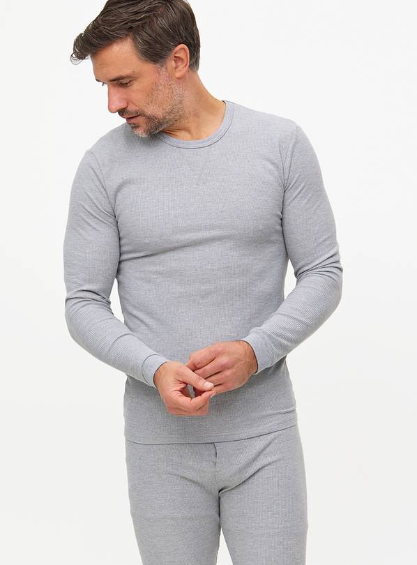 Grey Waffle Maximum-Warmth Long Sleeve Thermal Top XXL