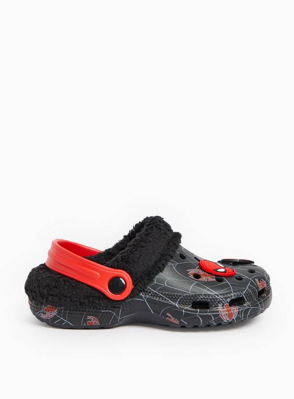 Disney Spiderman Fleece Lined Clogs 8-9 Infant