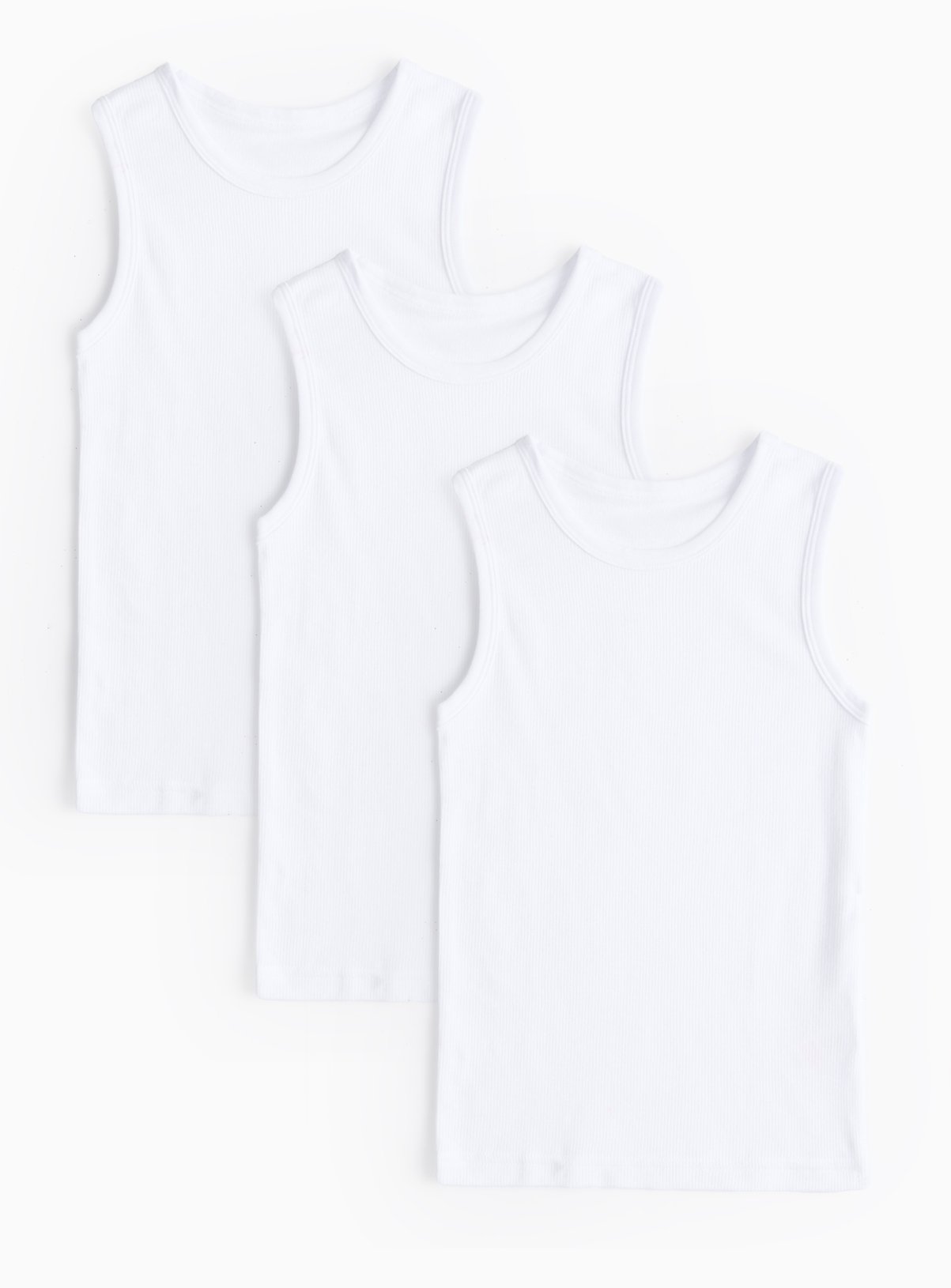 White Sleeveless Thermal Vest 3 Pack 10-11 years