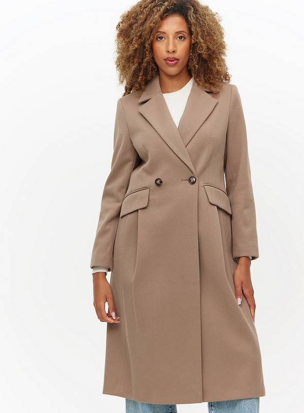 Taupe Cinched Waist Tailored Coat 18