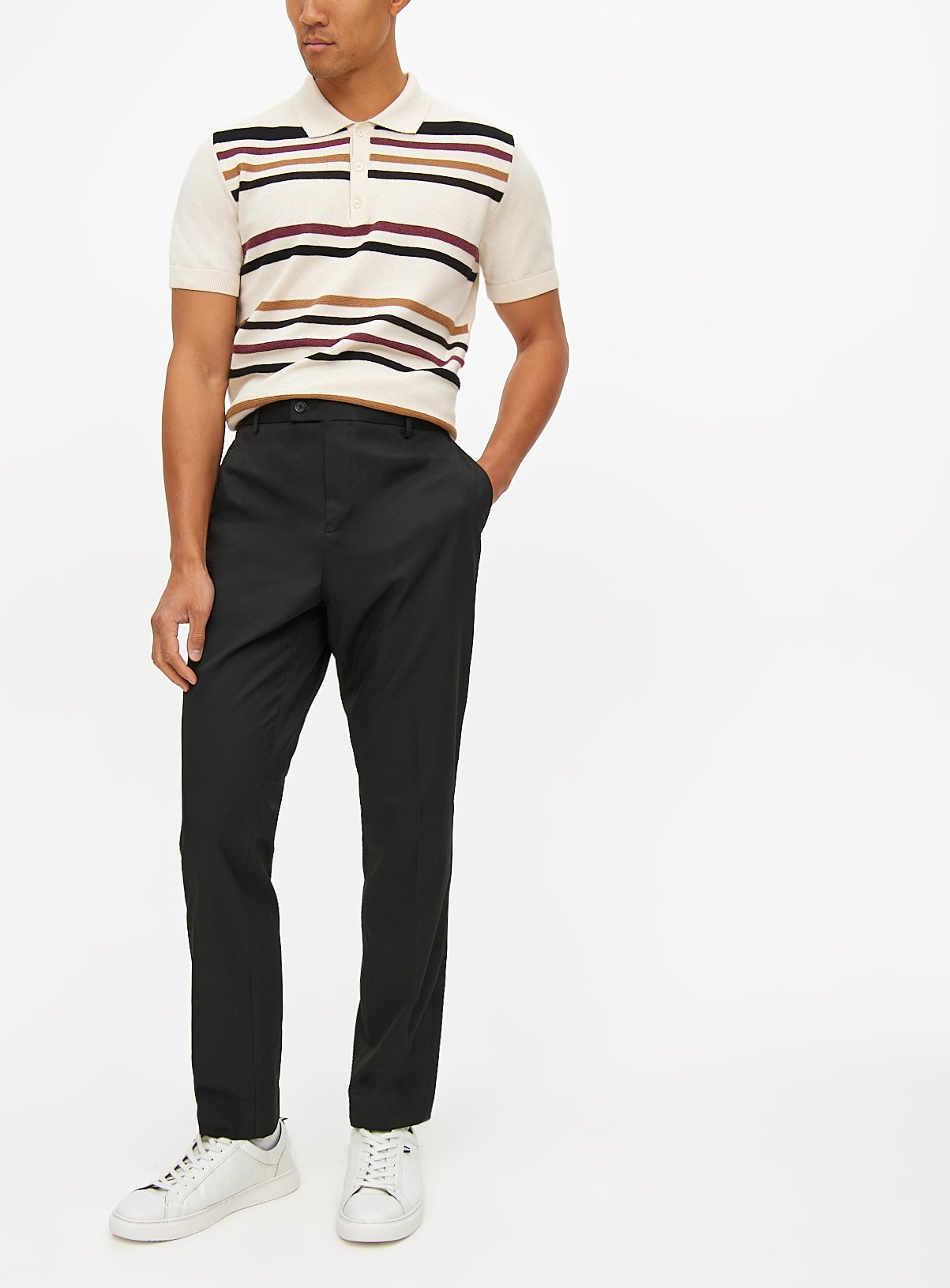 Black Slim Fit Smart Trousers  W42 L31 - Image 2 thumbnail