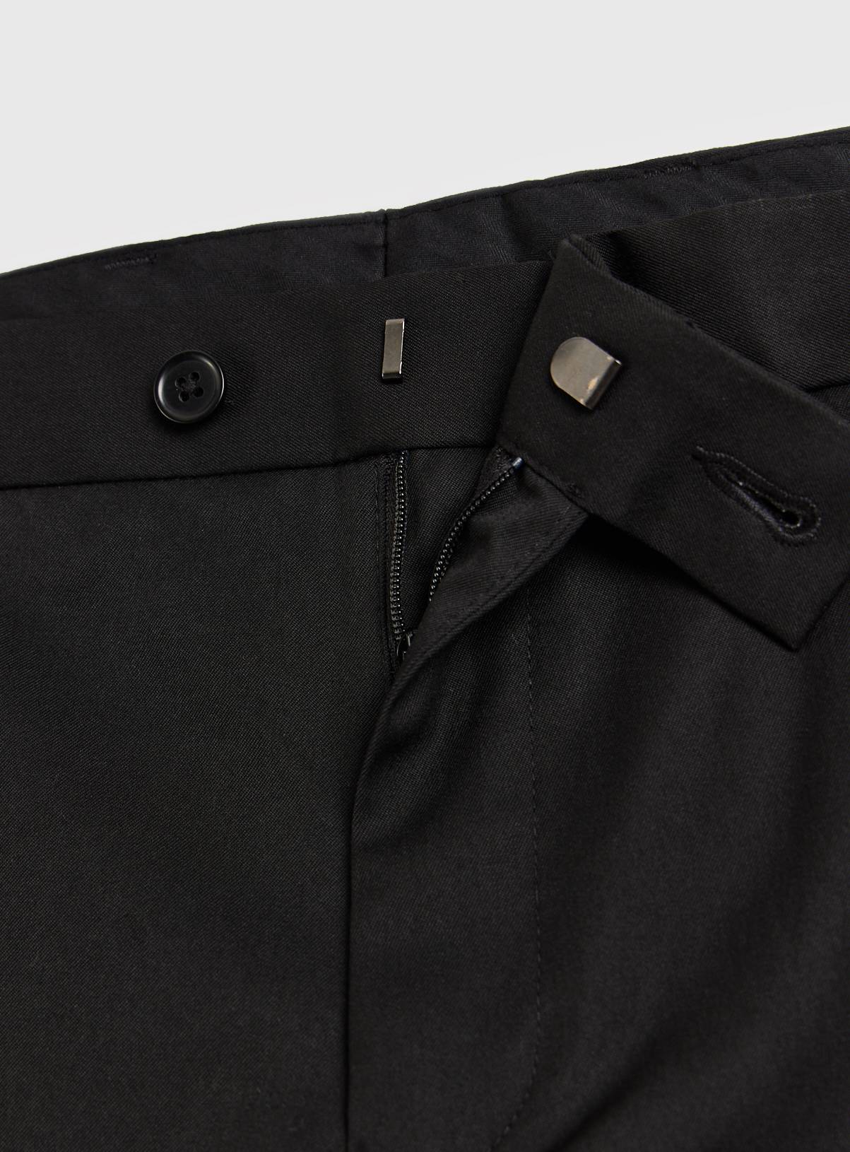 Black Slim Fit Smart Trousers  W42 L31 - Image 4