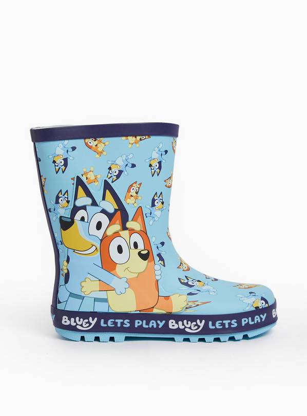 Bluey Printed Blue Rubber Wellies 12 Infant