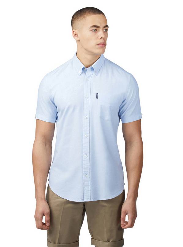 BEN SHERMAN Signature Oxford Short Sleeve Shirt S