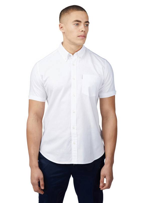 BEN SHERMAN Signature Oxford Short Sleeve Shirt M