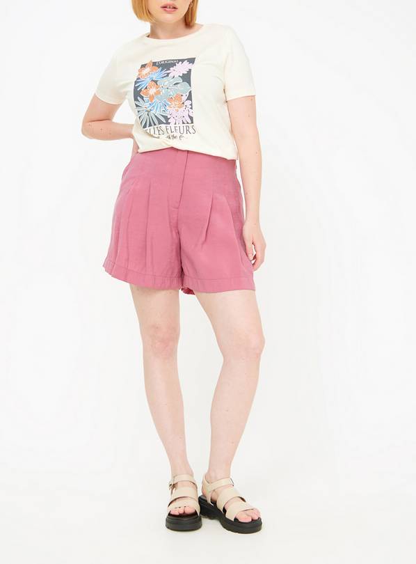 Pink Tailored Shorts 8