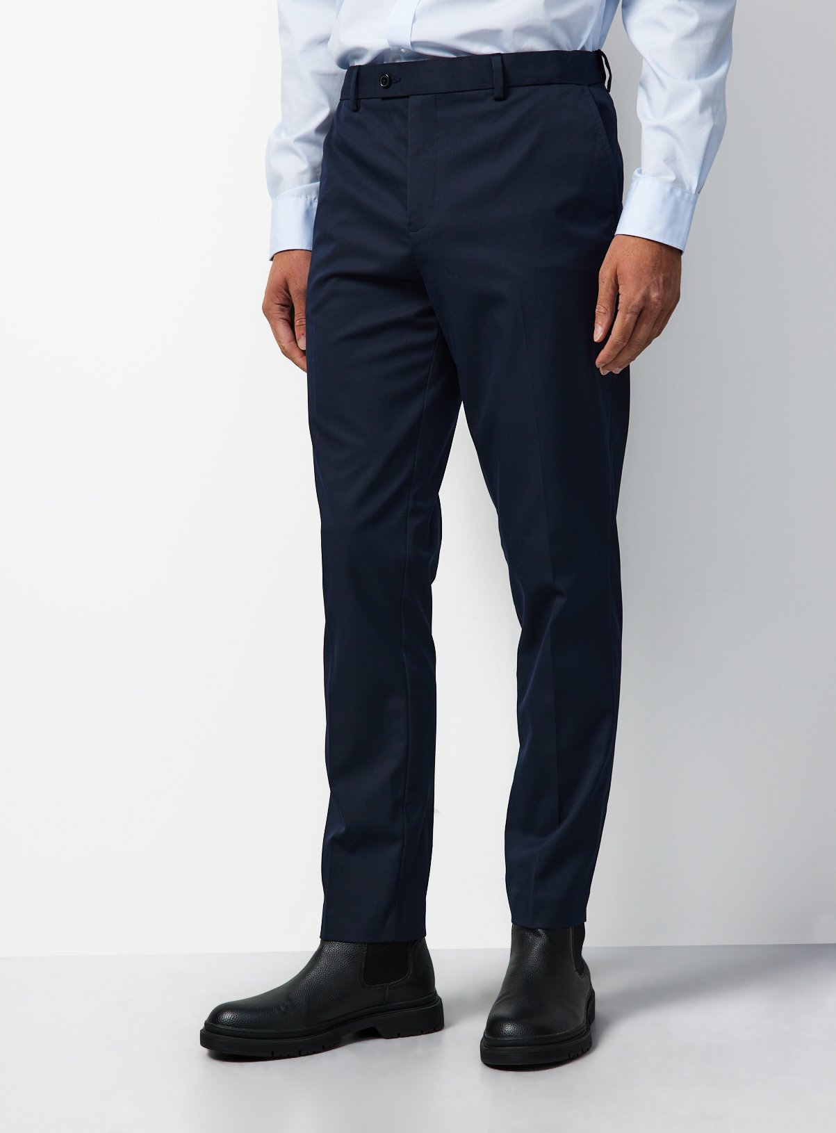 Navy Smart Regular Fit Trousers W38 L29 - Image 1 thumbnail