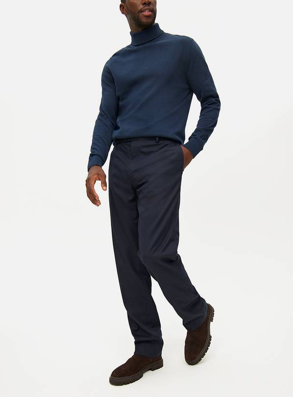 Navy Regular Fit Tailored Trousers W38 L33