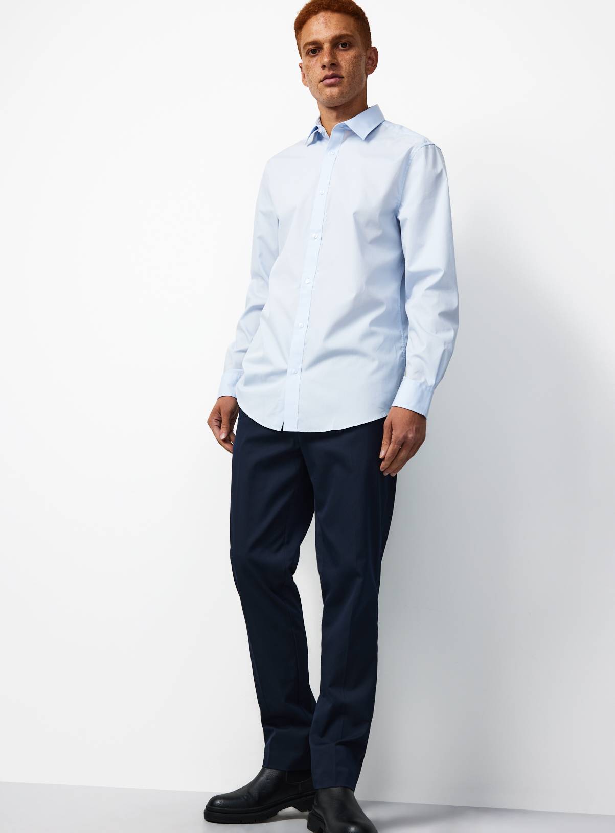 Navy Smart Regular Fit Trousers W38 L29 - Image 2