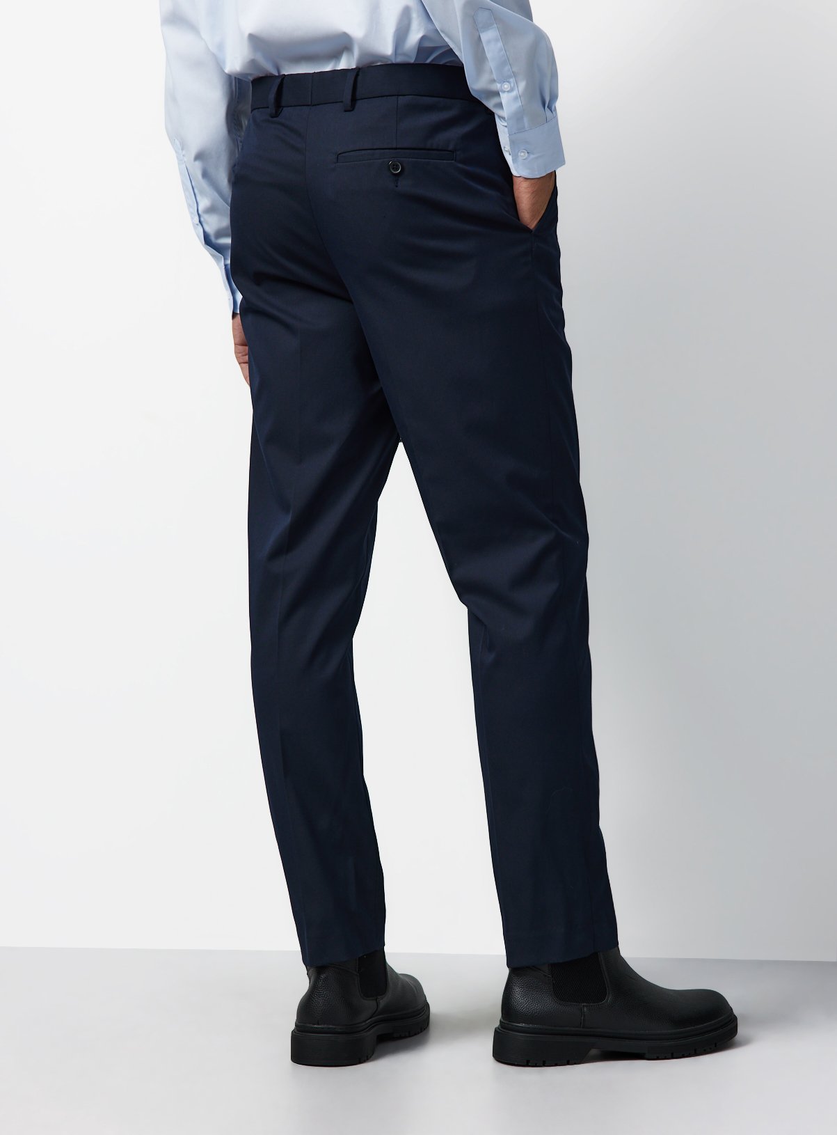 Navy Smart Regular Fit Trousers W38 L29 - Image 5 thumbnail
