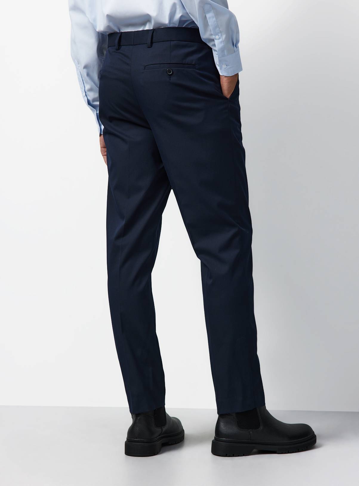 Navy Smart Regular Fit Trousers W38 L29 - Image 5