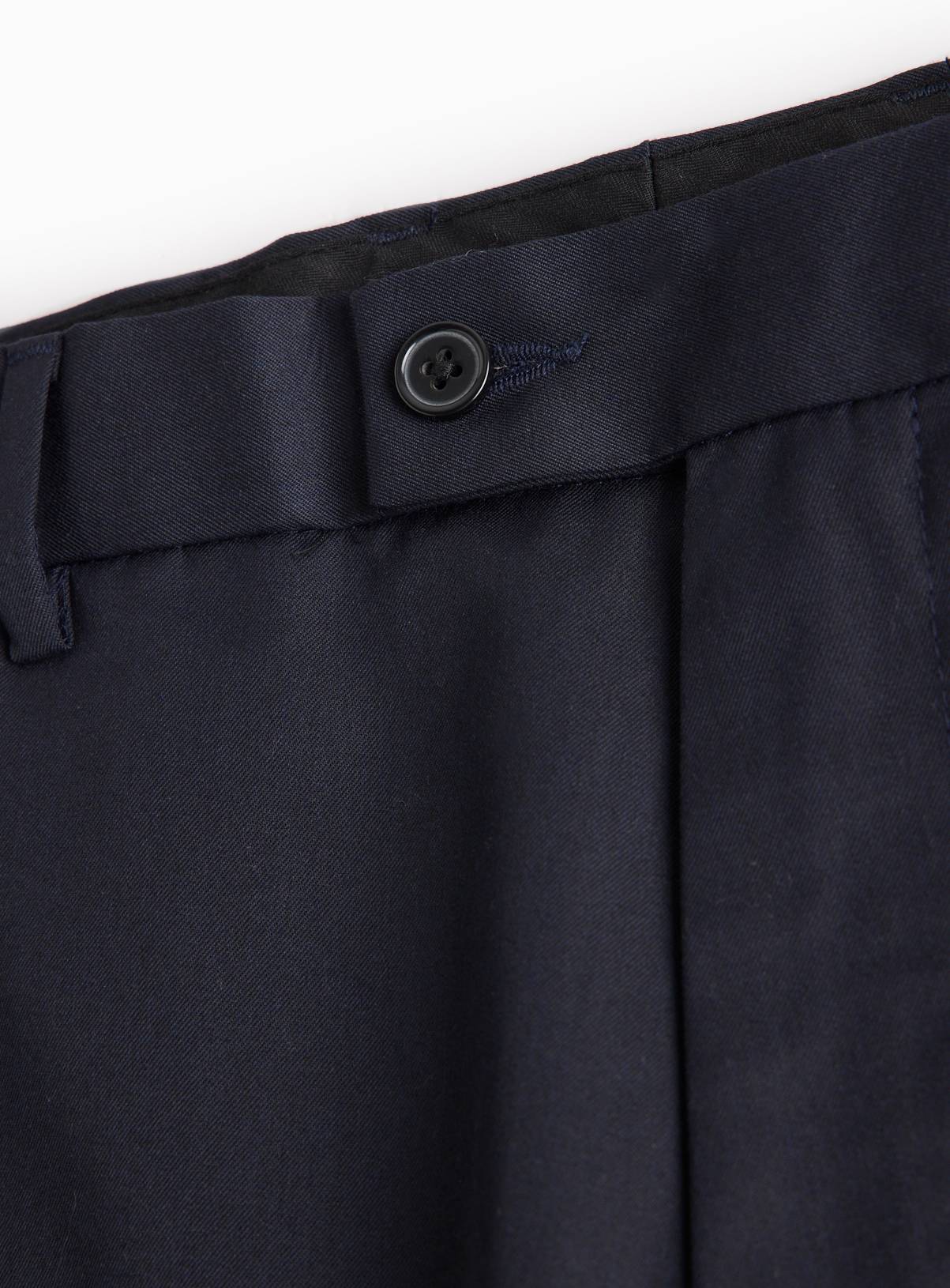 Navy Slim Fit Smart Trousers  W42 L31 - Image 4