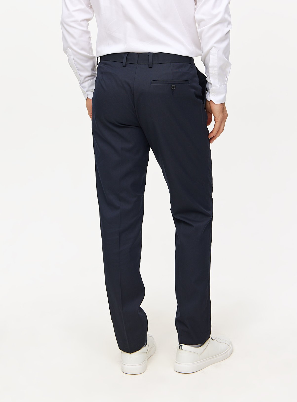 Navy Slim Fit Smart Trousers  W42 L31 - Image 5 thumbnail