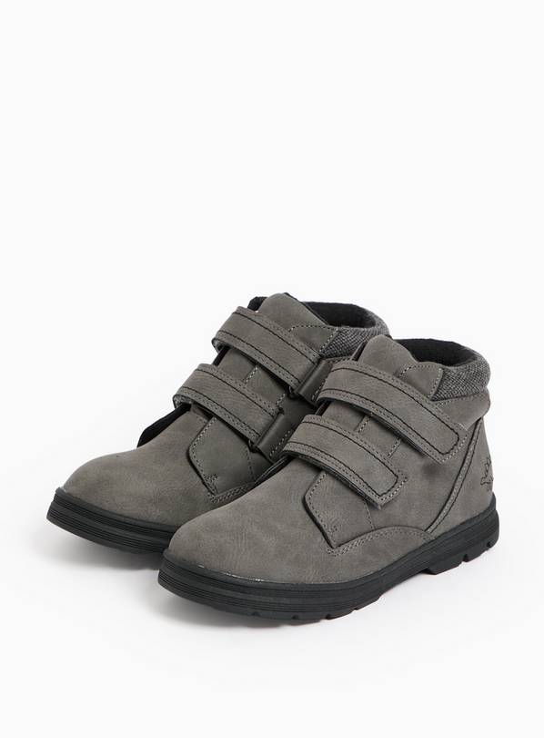 Charcoal Dino Twin Strap Boots 6 Infant