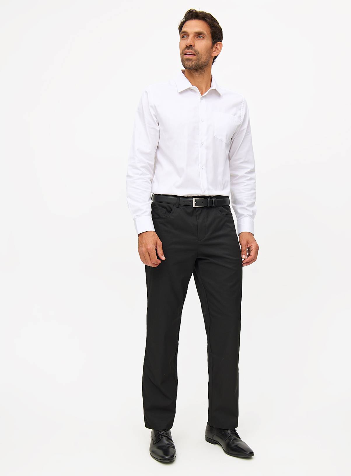 Black Smart Regular Fit Trousers  W34 L33 - Image 2