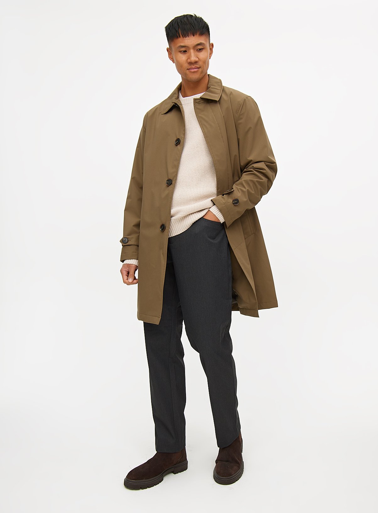 Grey Smart Regular Fit Trousers  W42 L29 - Image 2 thumbnail