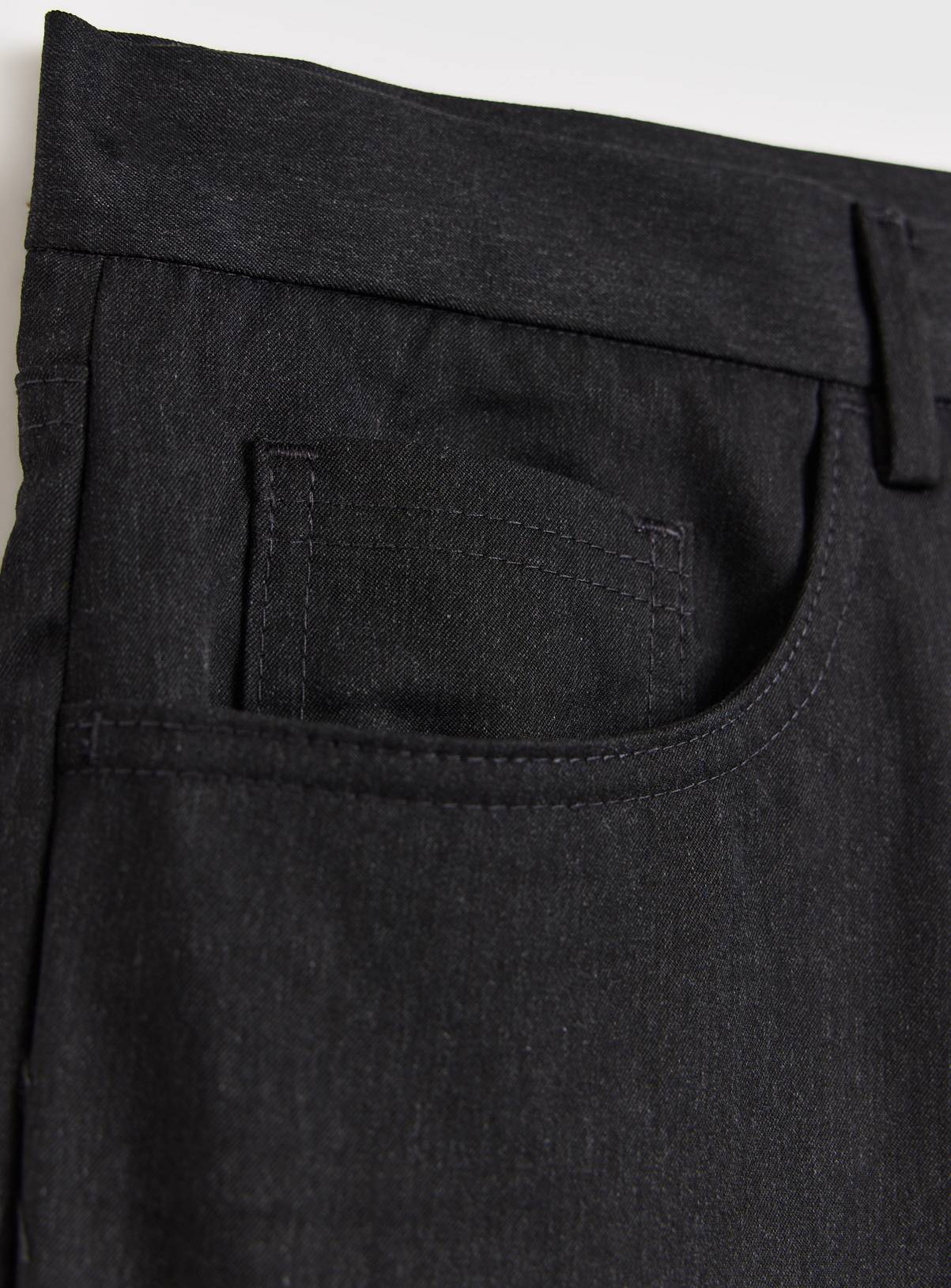 Grey Smart Regular Fit Trousers  W42 L29 - Image 4