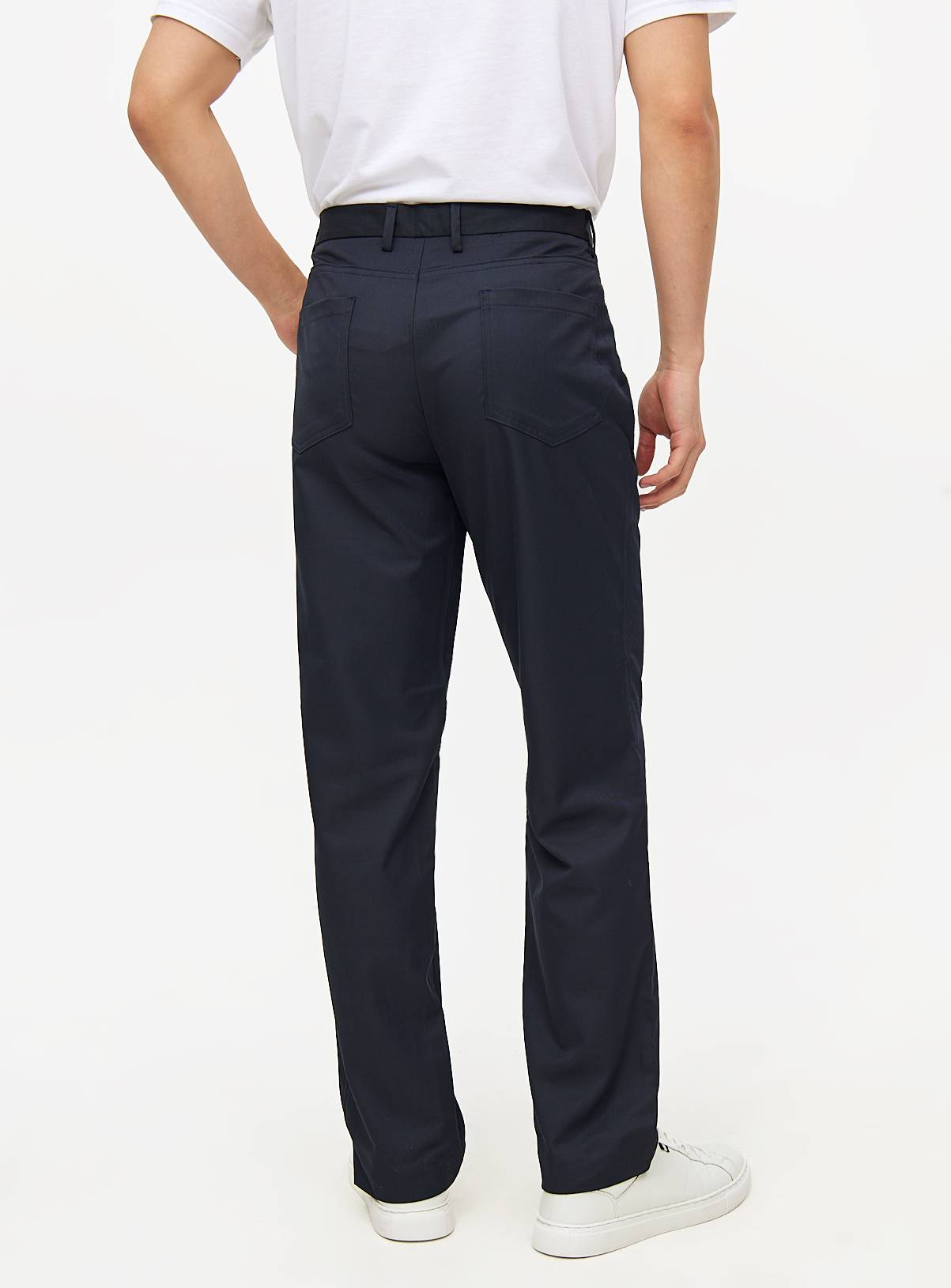 Navy Smart Regular Fit Trousers  W40 L35 - Image 5
