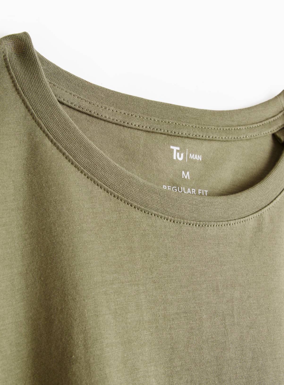 Plain Khaki Long Sleeve T-Shirt XXXL - Image 4