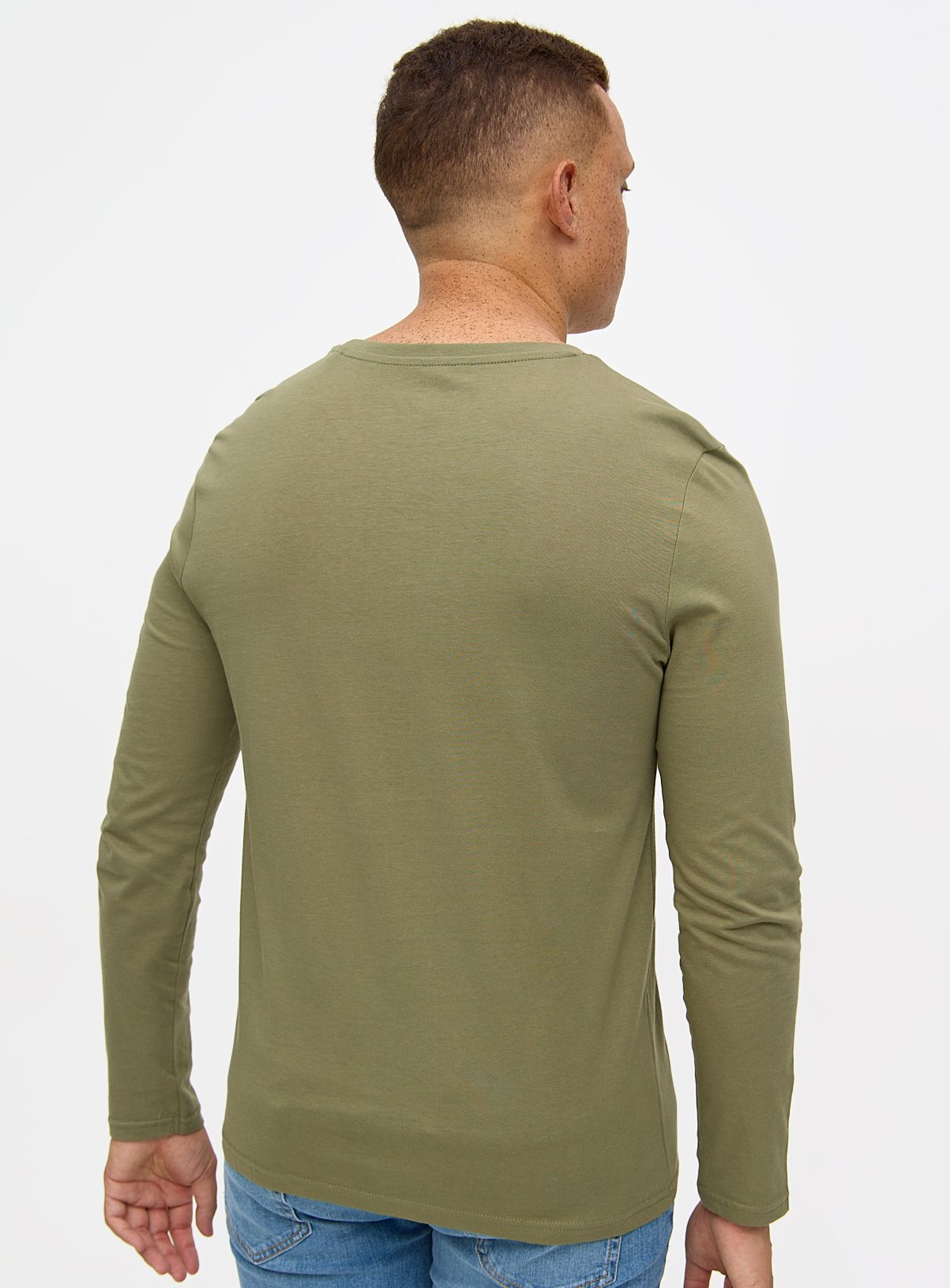 Plain Khaki Long Sleeve T-Shirt XXXL - Image 5 thumbnail