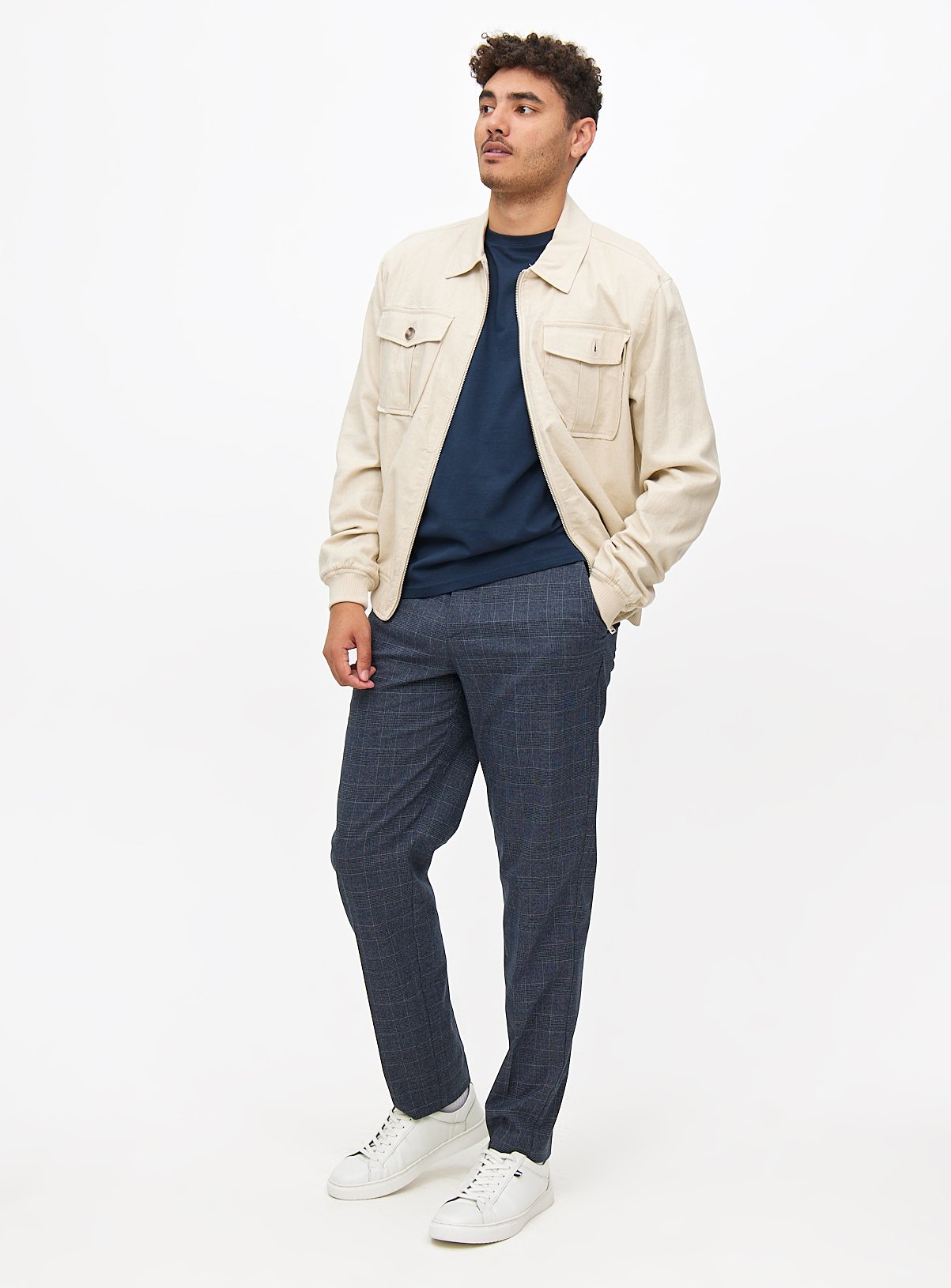 Plain Navy Long Sleeve T-Shirt XXL - Image 2 thumbnail