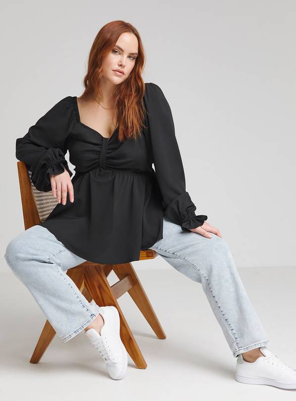 SIMPLY BE Bow Front Long Sleeve Blouse 12