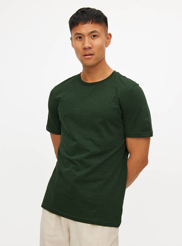 Forest Green Slub Short Sleeve T-Shirt XXXL