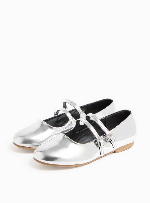 Silver mary jane shoes online