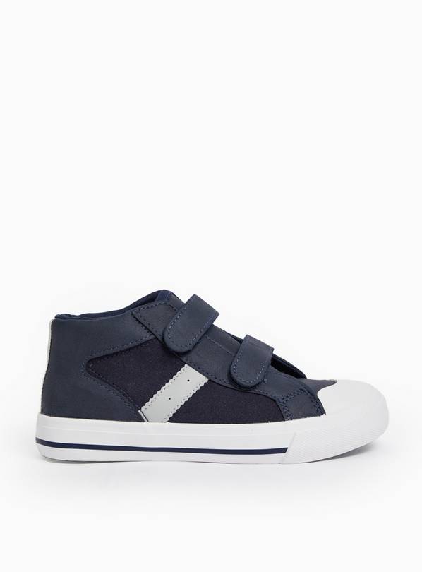 Navy Blue Side Stripe Trainers 6 Infant