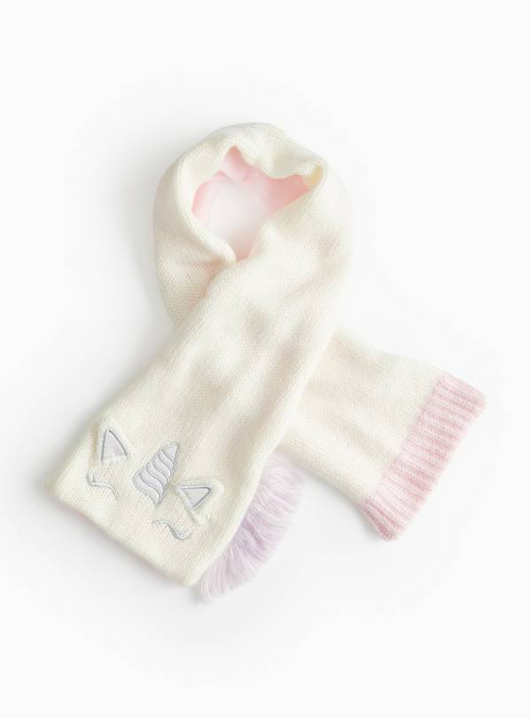 Cream Unicorn Scarf 10-13 years