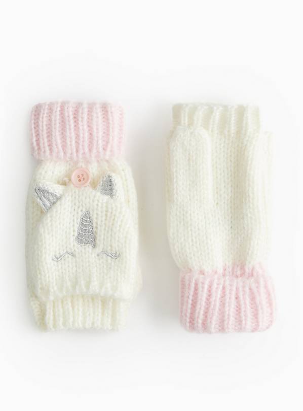 Novelty Unicorn Knitted Mittens  3-5 years