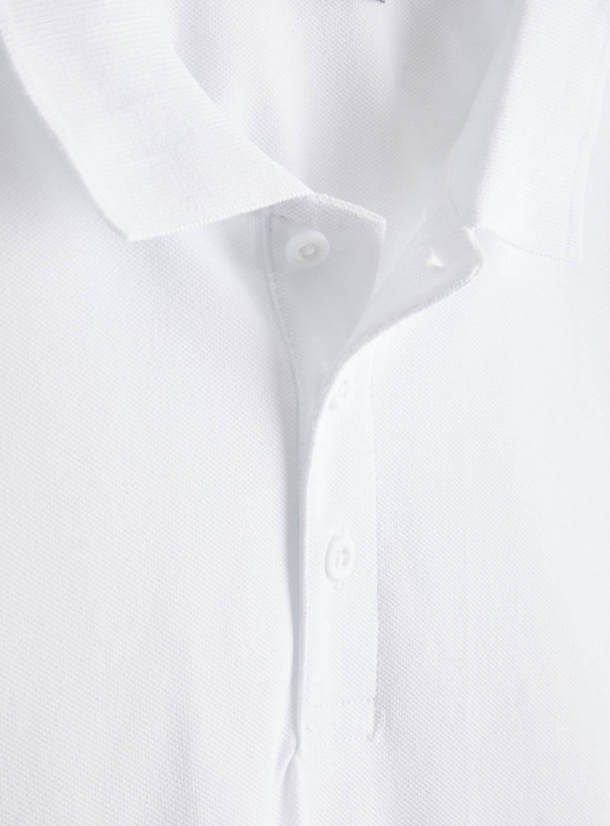 White Pique Polo Shirt 2 Pack M - Image 4