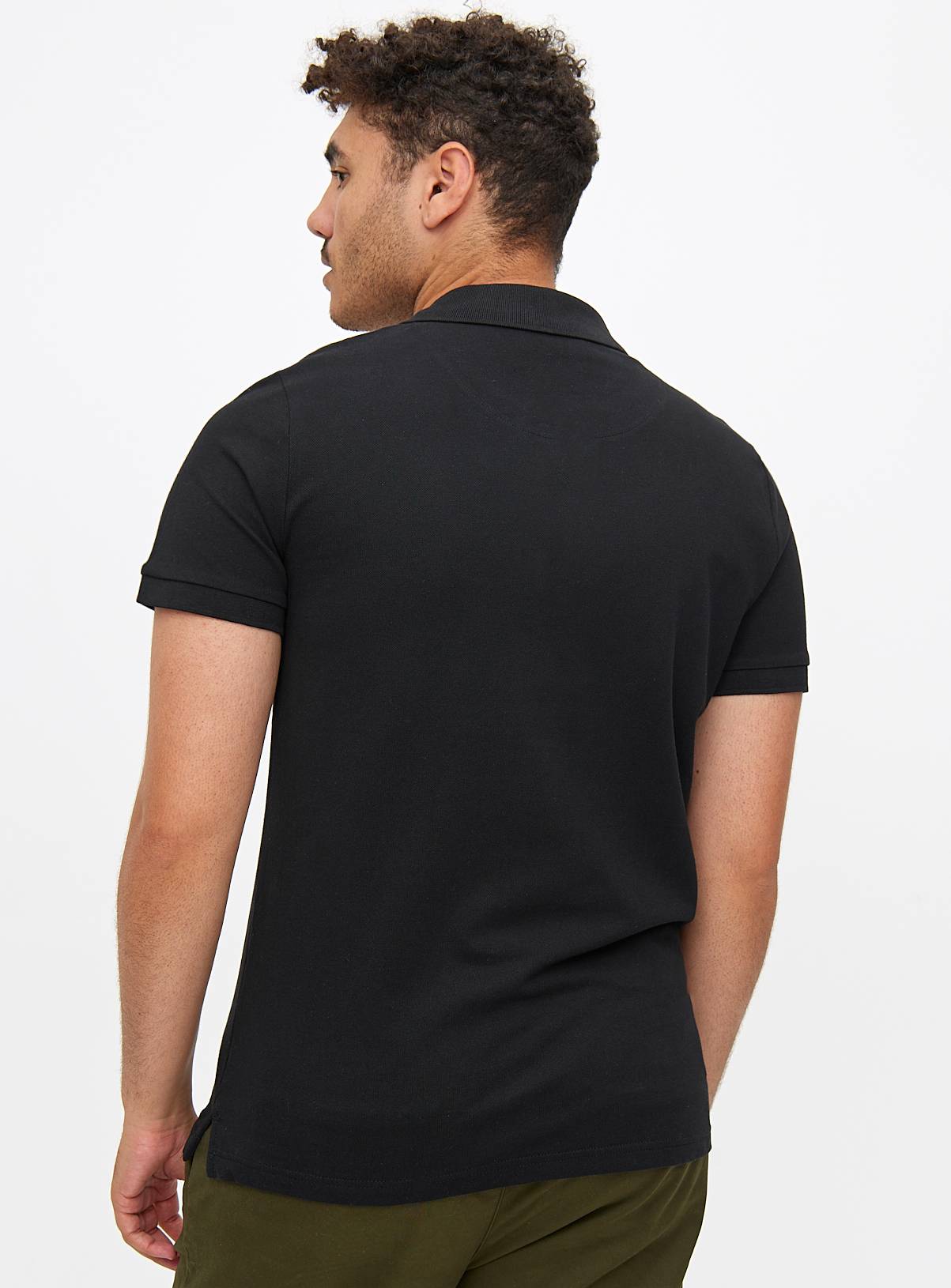 Black Pique Polo Shirt 2 Pack XXXXL - Image 5
