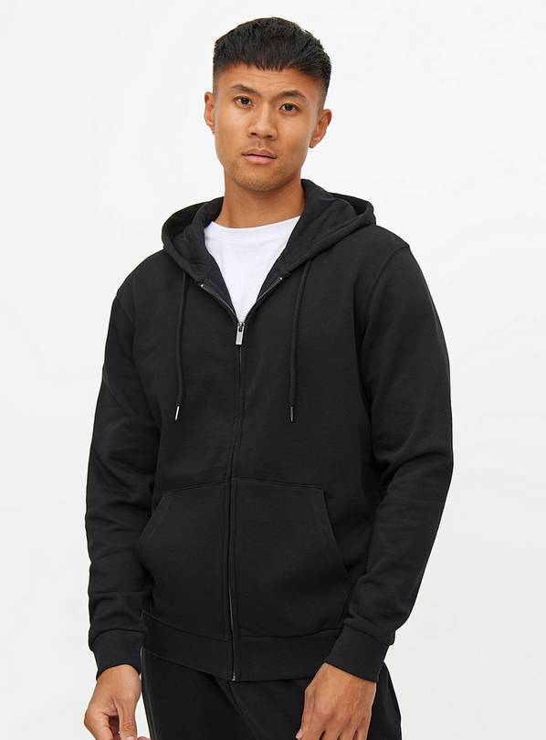 Black Classic Zip-Through Hoodie M