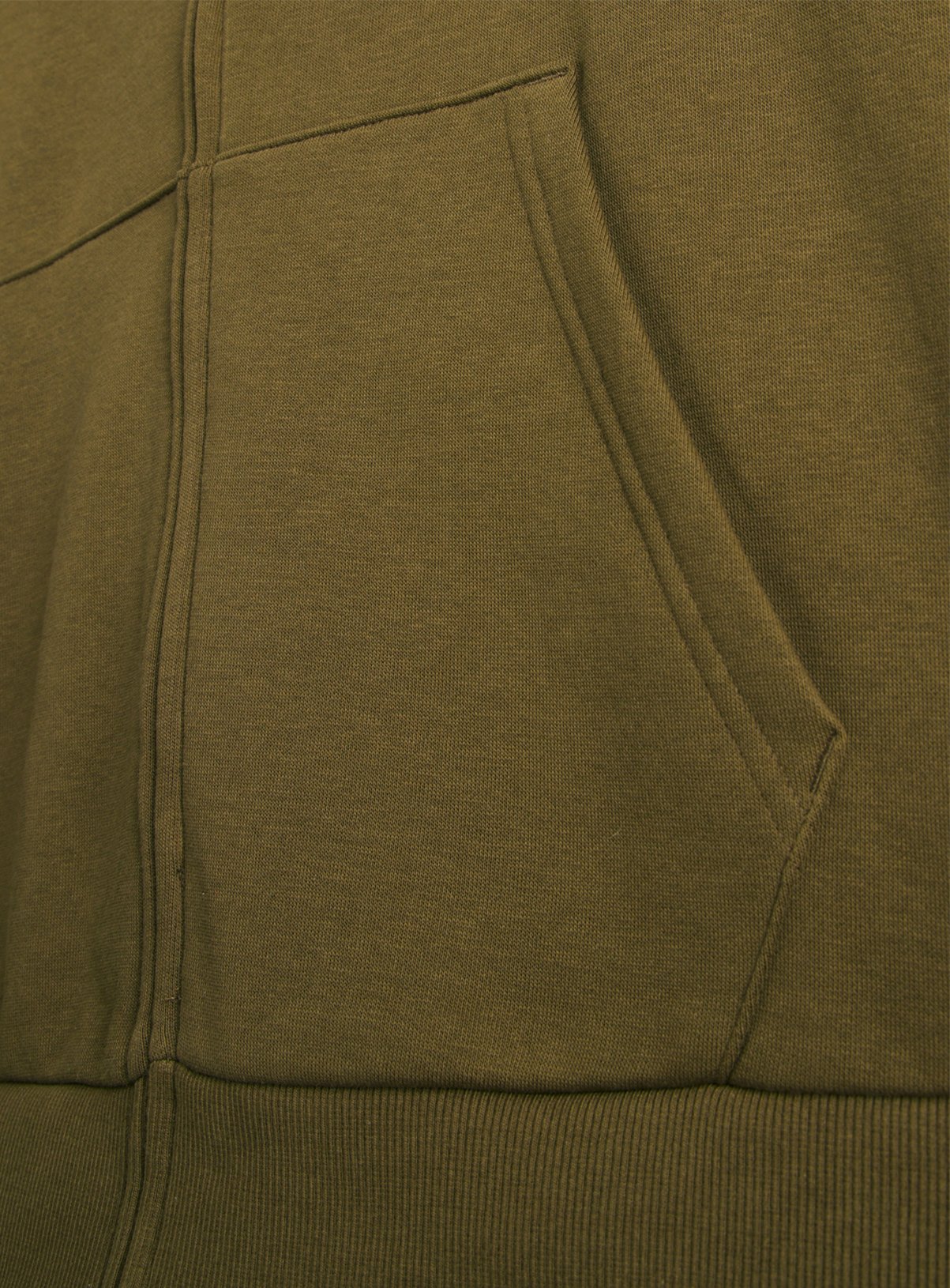 Khaki Classic Zip-Through Hoodie L - Image 4 thumbnail