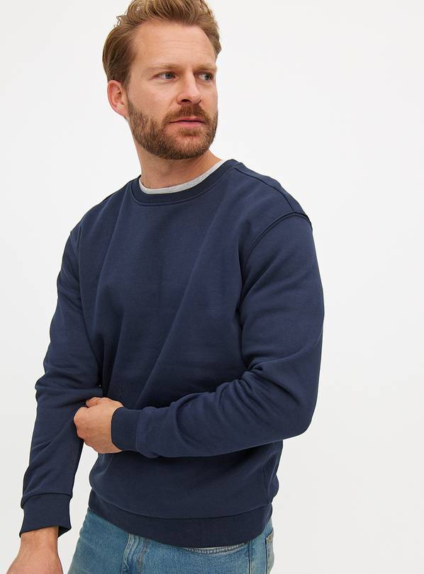 Navy Core Crew Neck Sweatshirt L