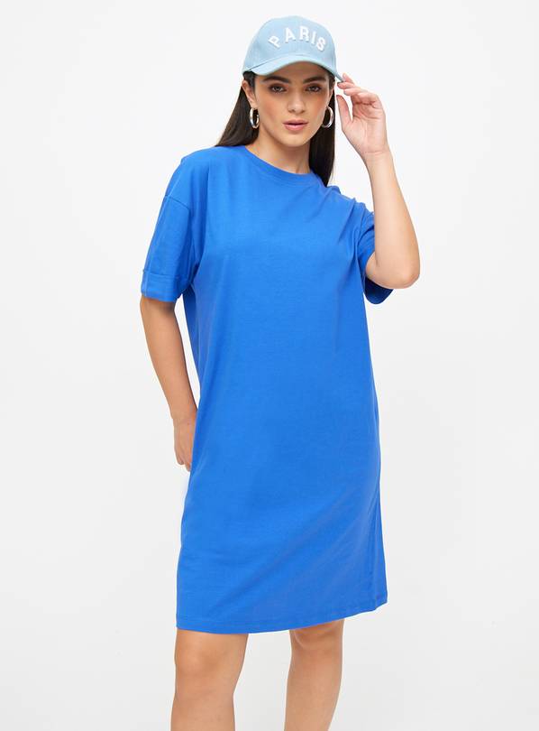 Blue Oversized T-Shirt Dress 10