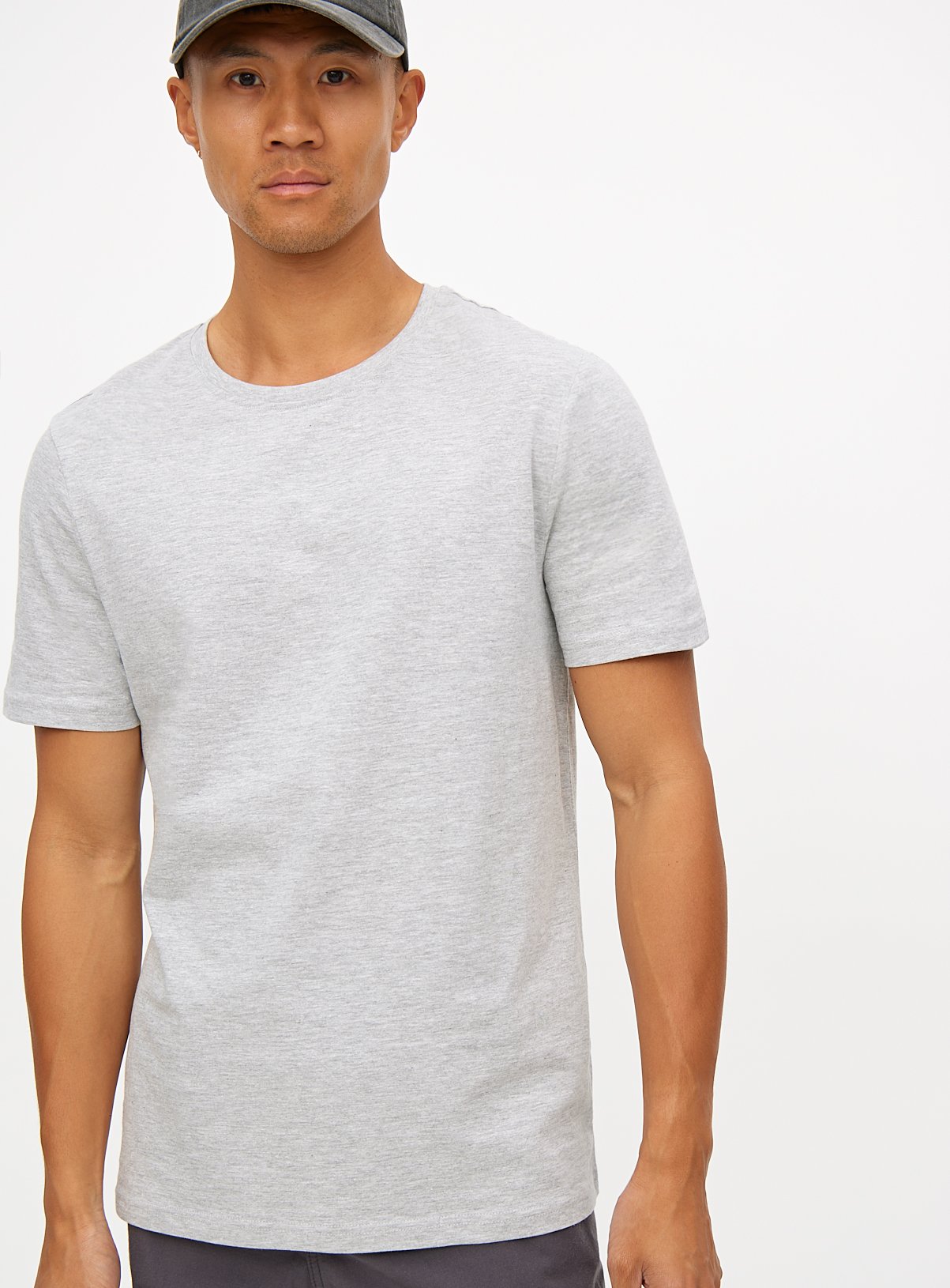 The Pure Cotton Tee - Grey Marl XXXXL - Image 2 thumbnail