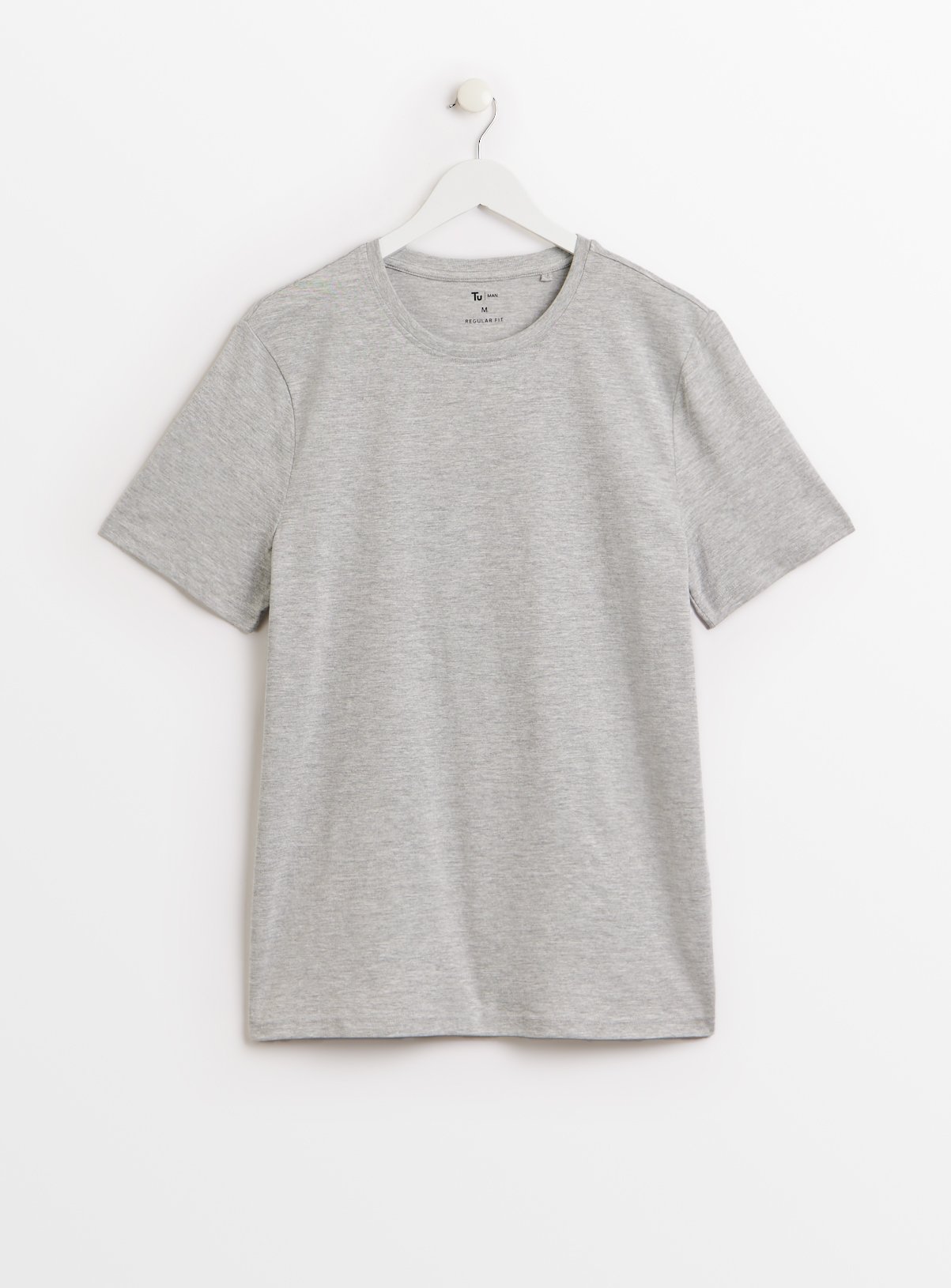 The Pure Cotton Tee - Grey Marl XXXXL - Image 3 thumbnail