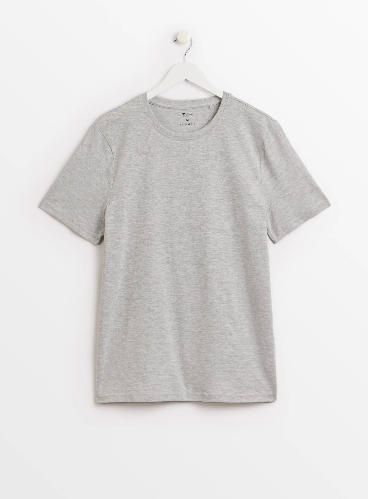 The Pure Cotton Tee - Grey Marl XXXXL - Image 3