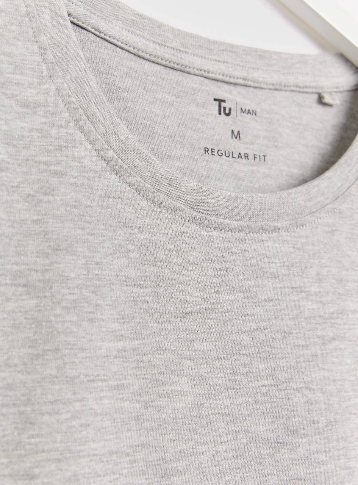 The Pure Cotton Tee - Grey Marl XXXXL - Image 4