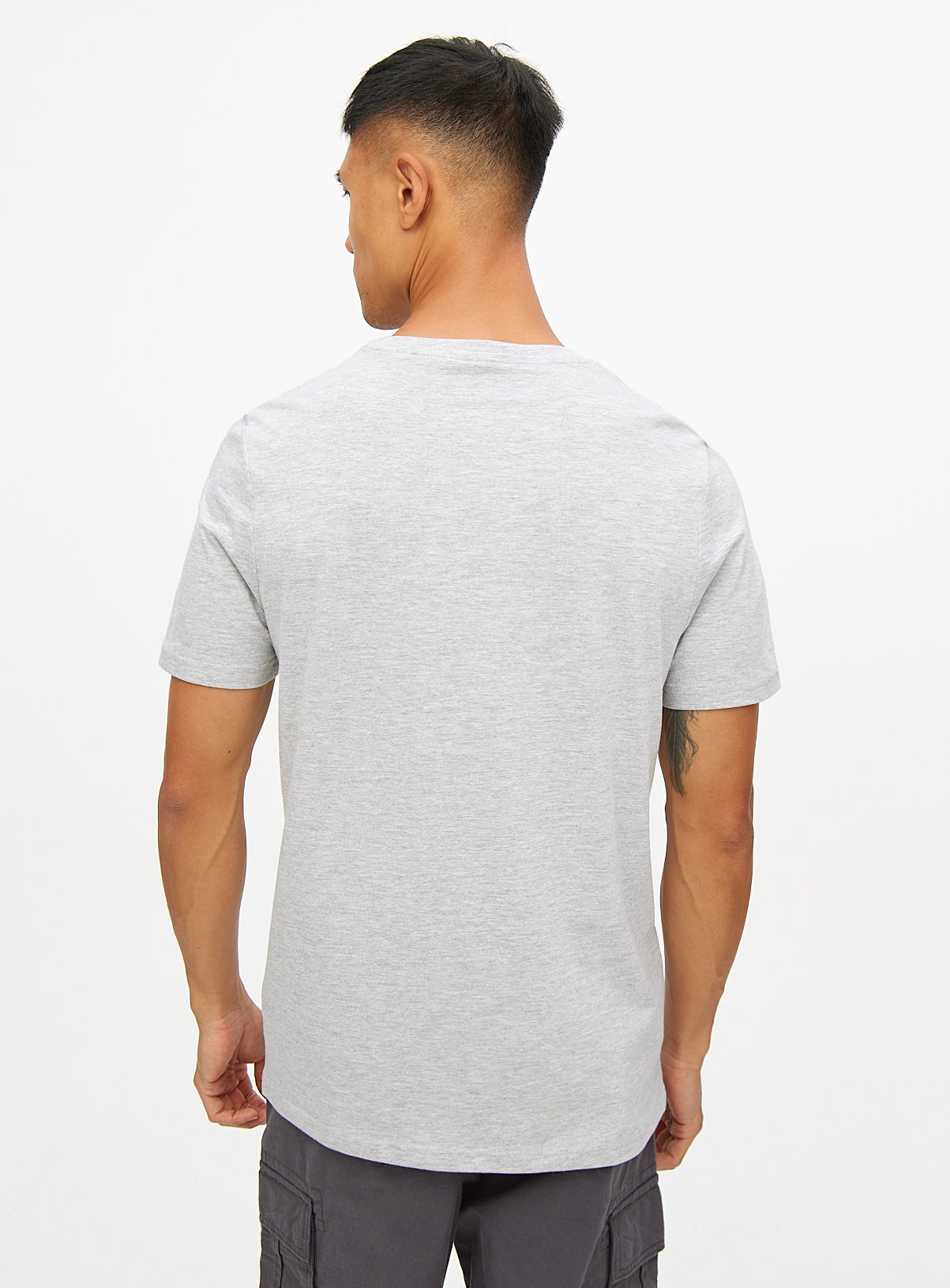 The Pure Cotton Tee - Grey Marl XXXXL - Image 5 thumbnail