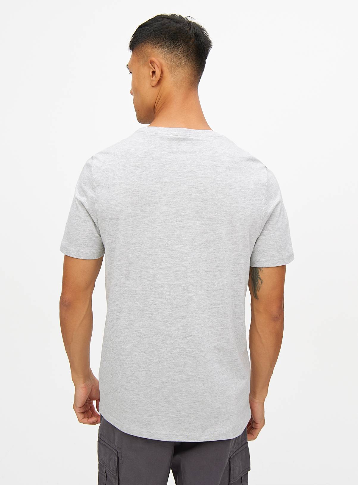 The Pure Cotton Tee - Grey Marl XXXXL - Image 5