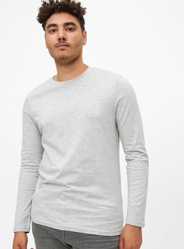 Grey Marl Core Long Sleeve T-Shirt XXL