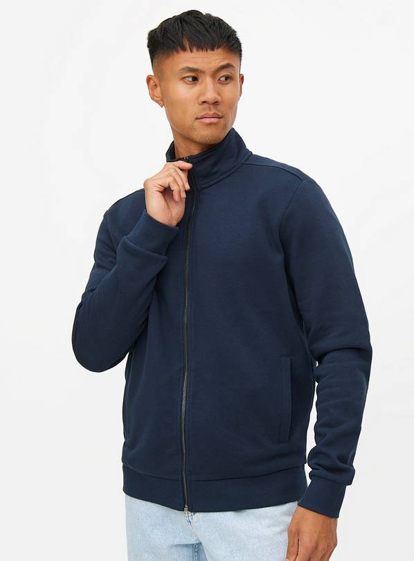 Navy zip sweatshirt sale