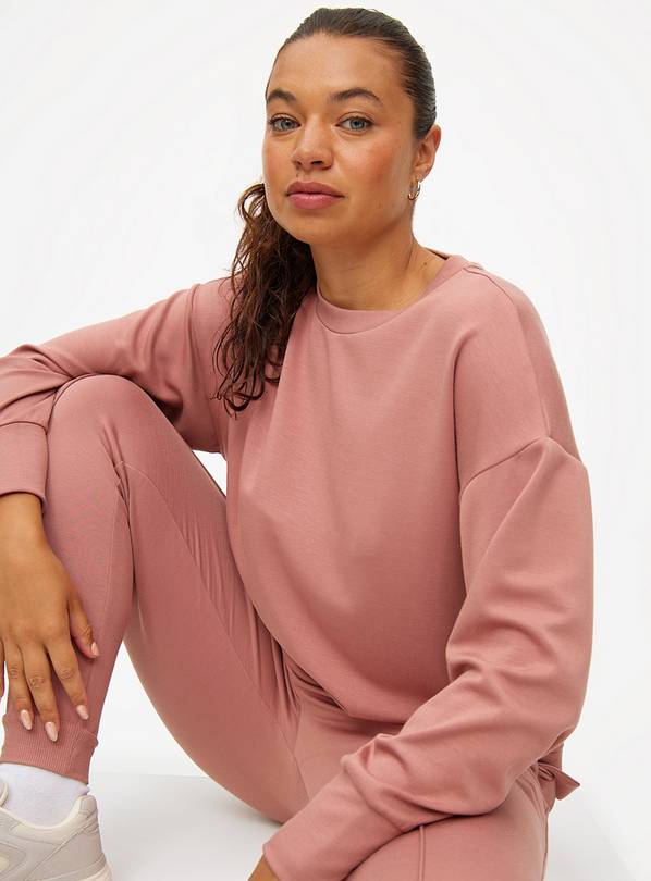 Pink Crew Neck Co-ord Sweatshirt S