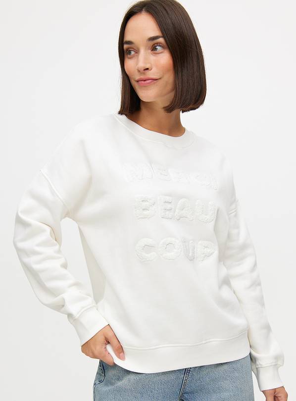 Cream Merci Graphic Sweatshirt XL