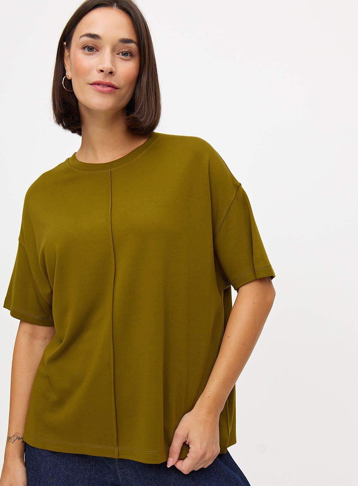 Green Ponte Short Sleeve T-Shirt 14